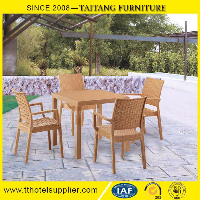 Rattan Look Outdoor Plastic Chair Garden Chair