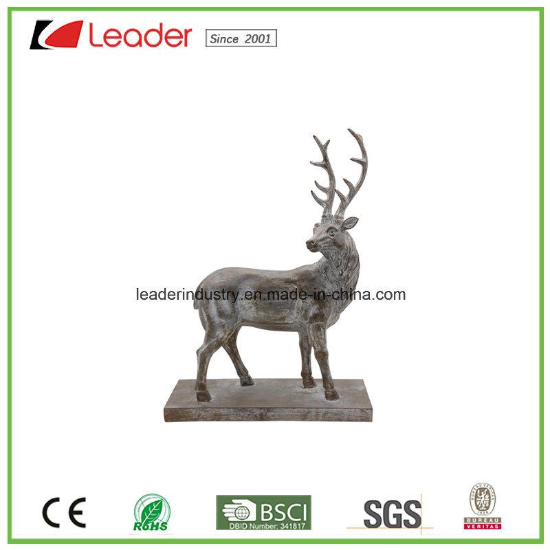 Hand Painted Polyresin Decorative Deer Statue for Home and Garden Decoration