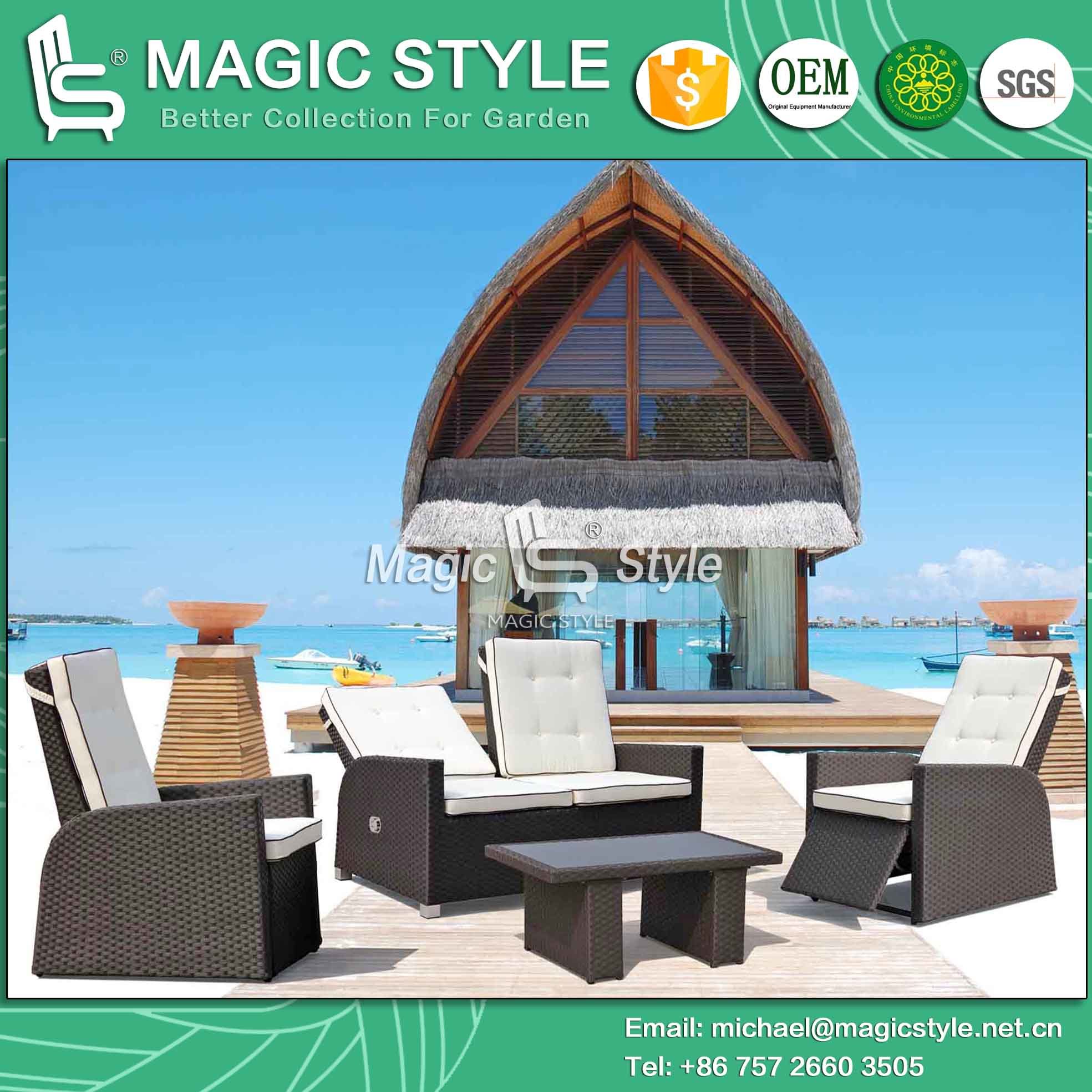 Modern Relax Sofa Leisure Sofa Adjustable Chair (Magic Style)