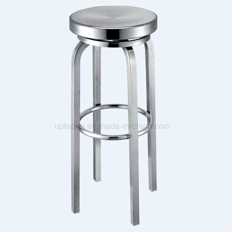 Modern Simple Fashionable Stainless Round Silver Bar Chair (SP-UC258)