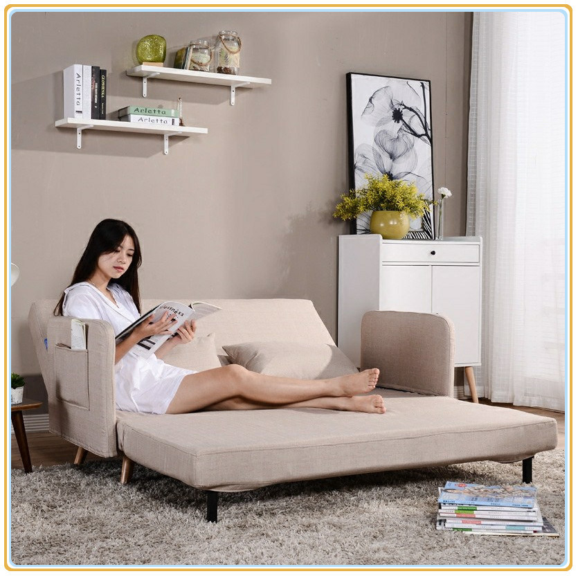 Reversible Chaise Sofa Contemporary Sectional Pull out Bed