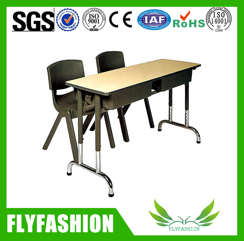 Shcool Furniture for Student Double Adjustable Desk and Chair