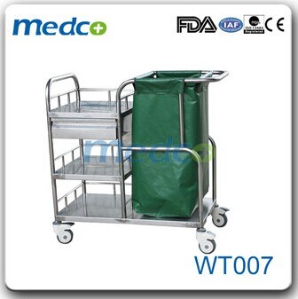 Hospital Stainless Steel/ Linen Cleaning Trolley