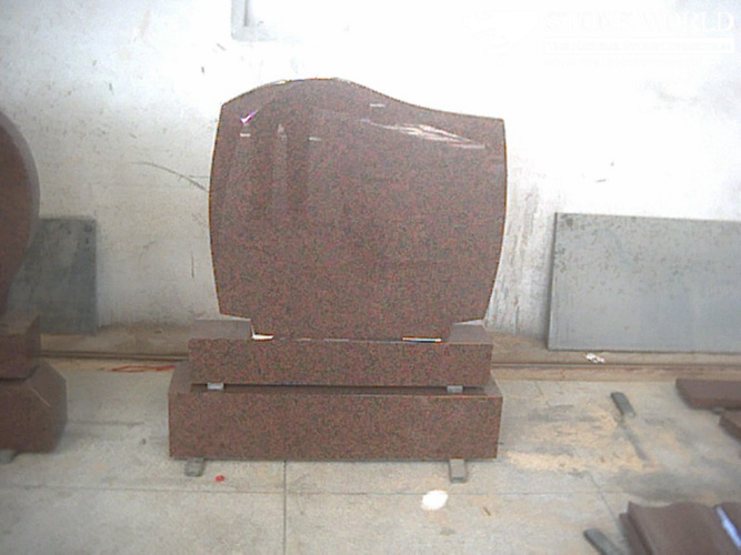 Granite Stone Monument / Tombstone with Custom Design - Tt19