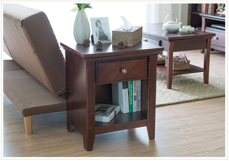 Antique Style Solid Wood Cabinet Wooden Bedside Table (M-X1098)