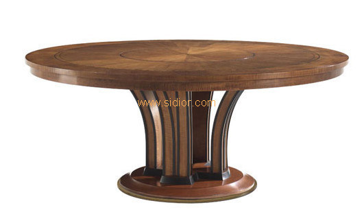 (CL-3318) Antique Hotel Furniture Wooden Round Dining Table for Restaurant