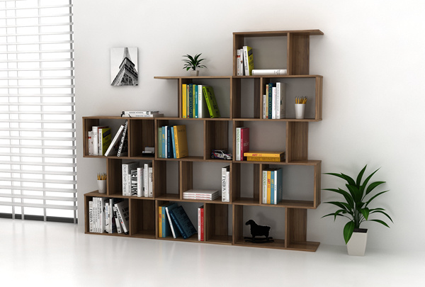 Living Room Furniture Cheap Wooden Bookcase Bookshelf Style Simple Designs