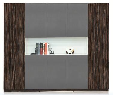 Fashionable Combination Melamine 8 Door Cabinet Bookcase Bookshelf