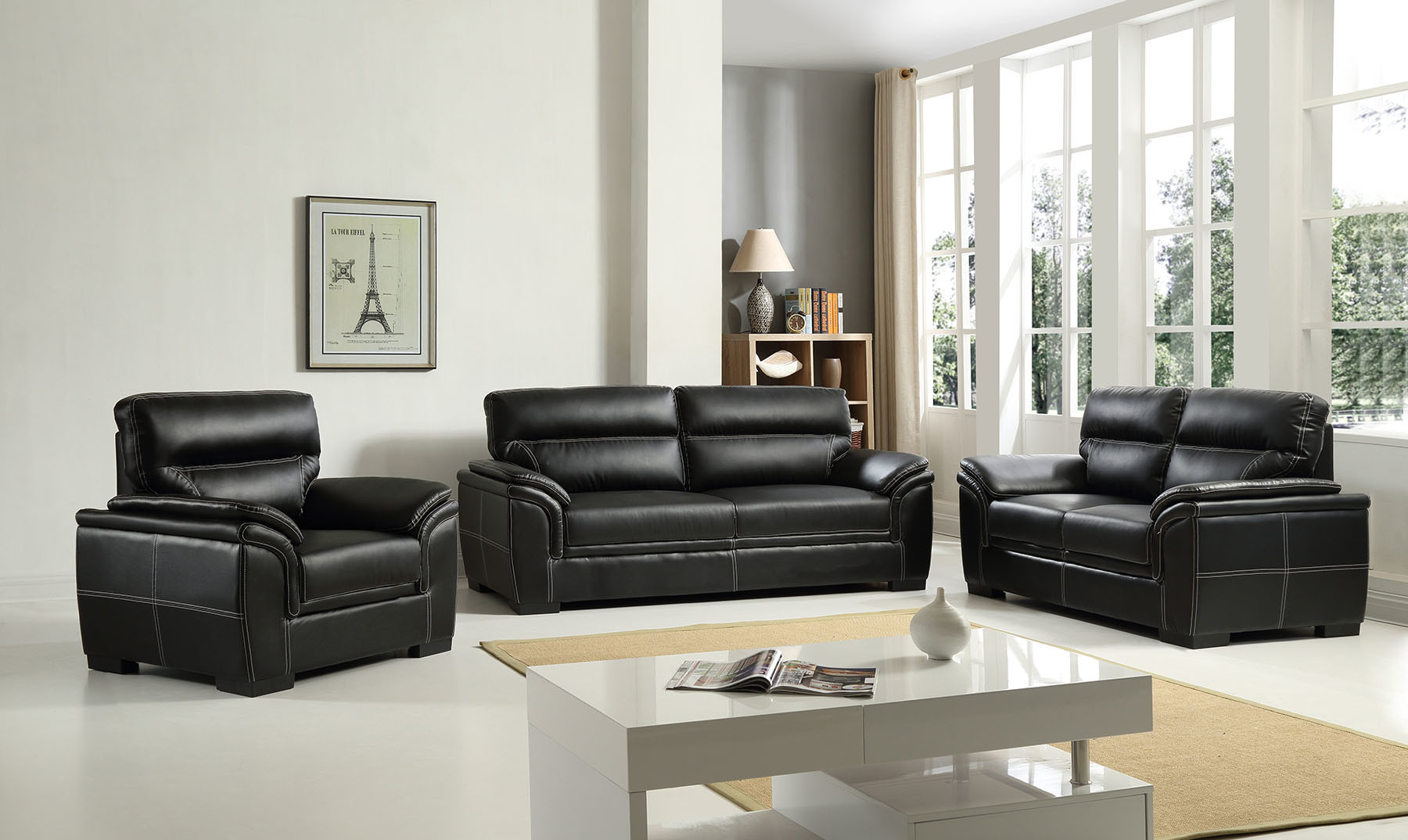 Fationable Home Furniture Design PU Leather Sofa