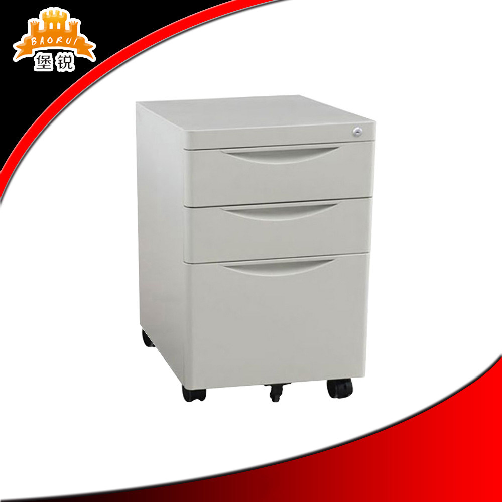 Steel Mobile 3 Drawer Filing Cabinet