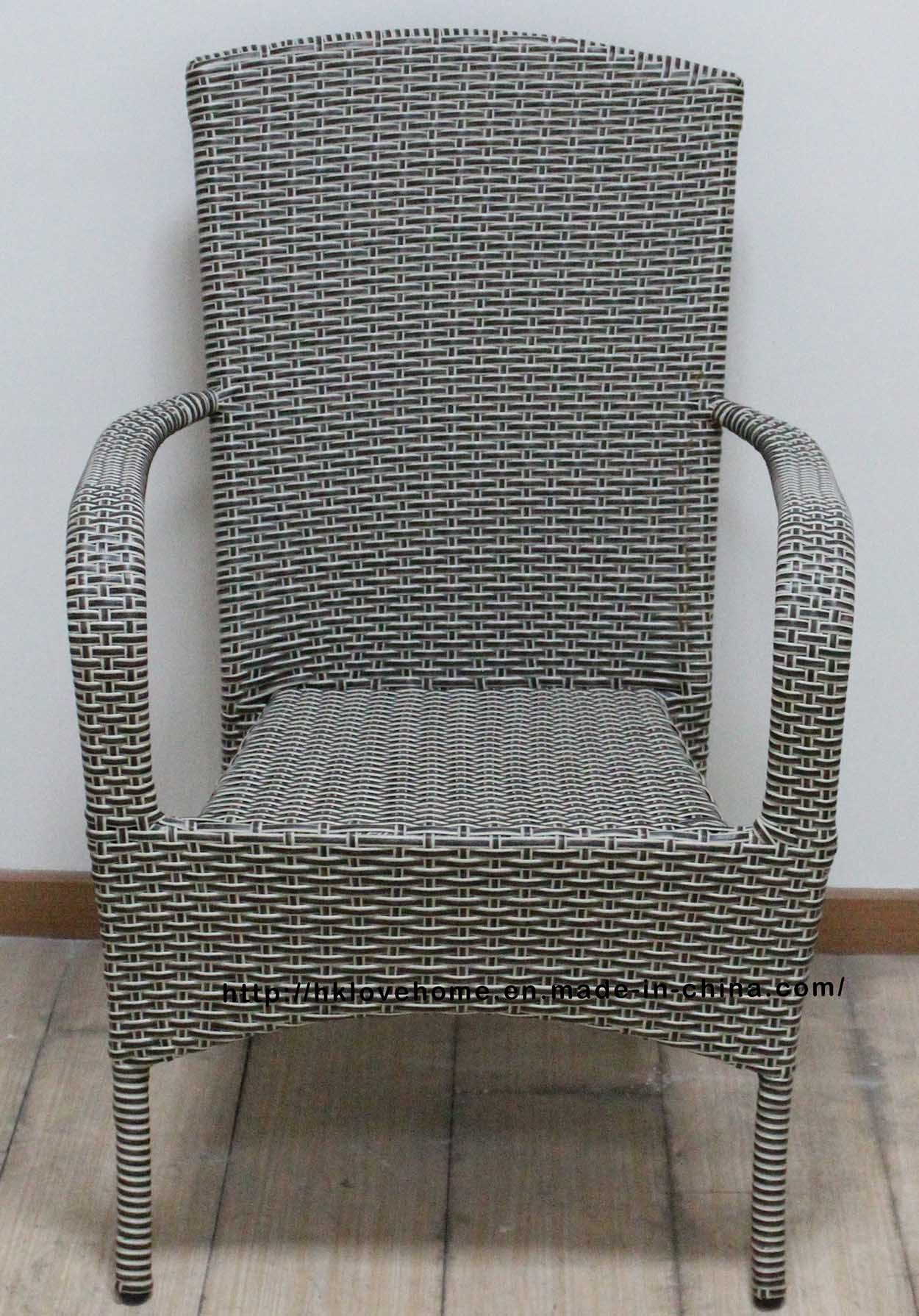 Outdoor Metal Rattan Lounge Leisure Garden Restaurant Dining Chair