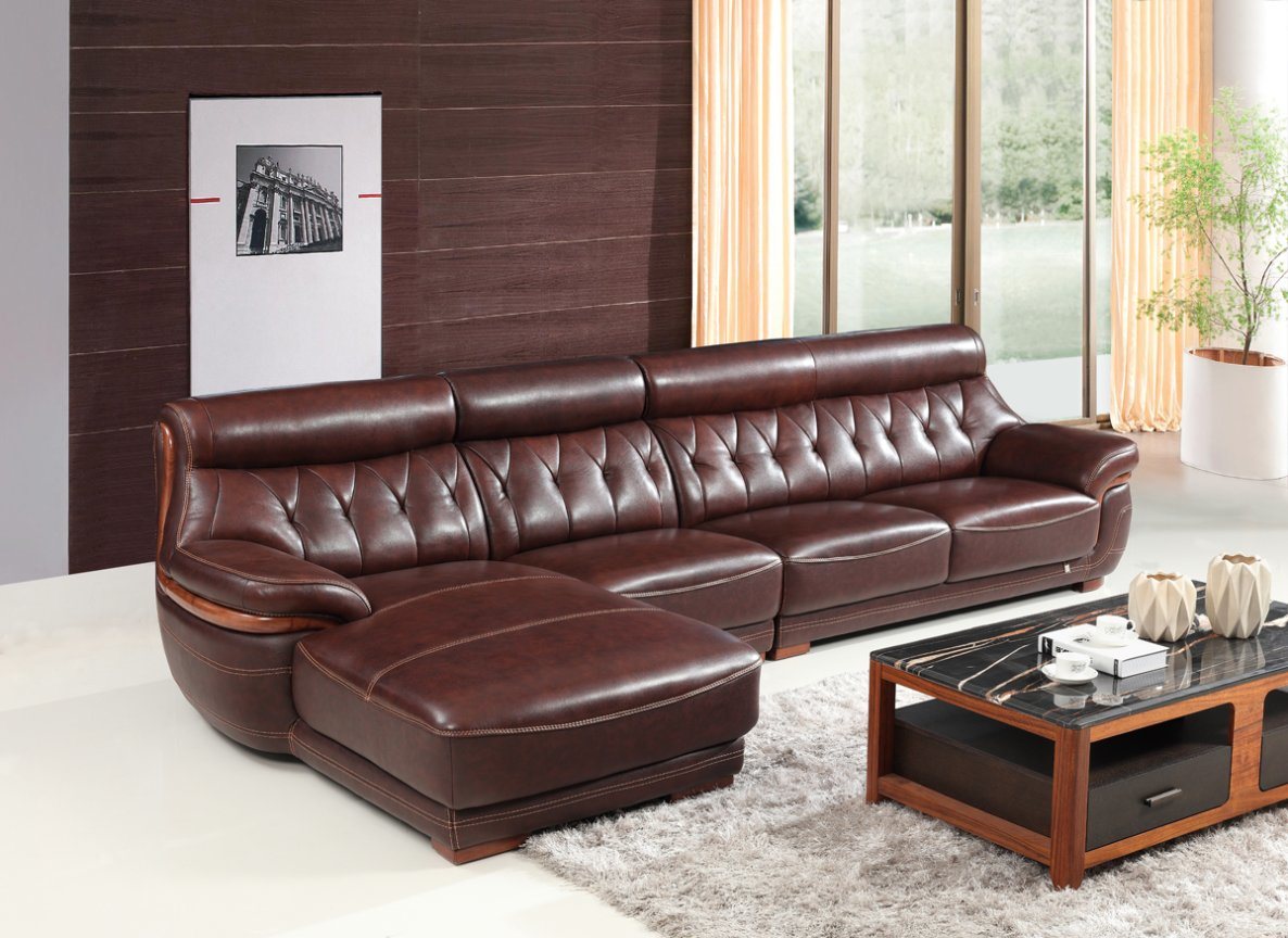 Europan Style Leather Soft Sofa Living Room Sofa Set (SBL-1703)