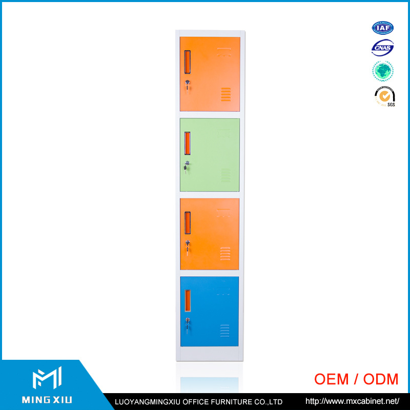 Luoyang Mingxiu Different Colours 4 Door School Metal Cloth Cabinets