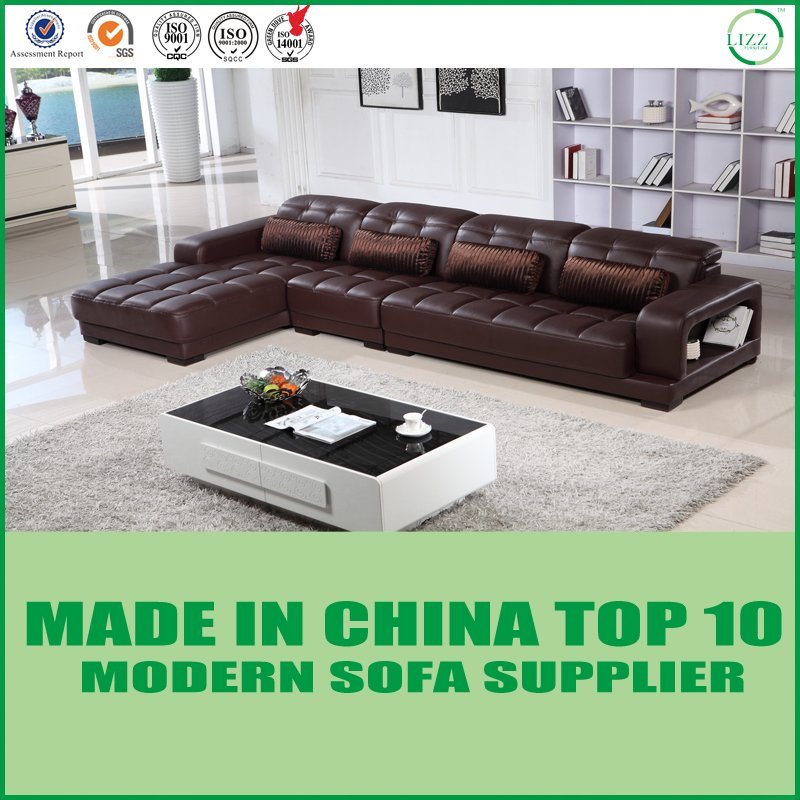 Italian Corner Living Room Genuine Leather Sofa Furniture