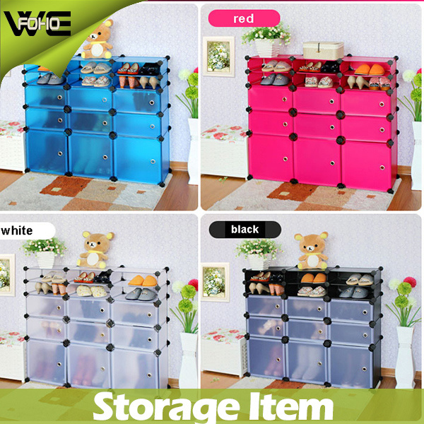 Popular Colorful Plastic Display Large Shoe Storage Cabinet