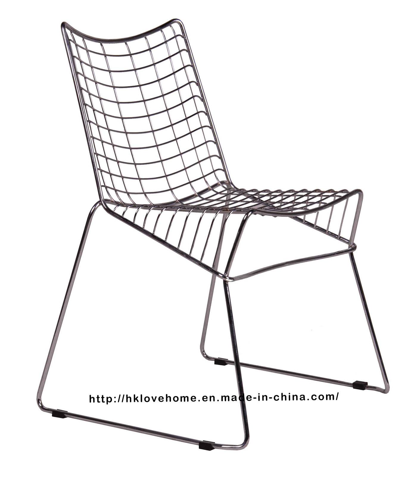 Modern Dining Restaurant Stackable Strings Metal Wire Chair