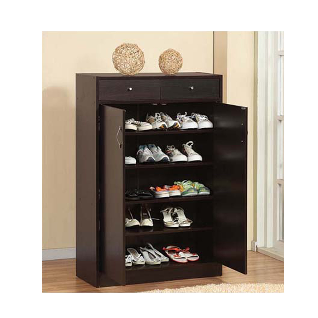 MDF/MFC Modern 2 Door 2 Drawer Shoe Cabinet