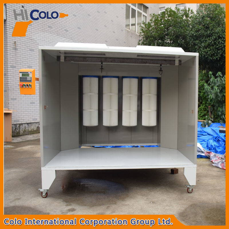 Gray Color Standard Size Manual Powder Spray Cabinet