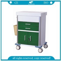 AG-GS009 Stainless Steel Dark Green Multifunction Hospital Cleaning Trolleys