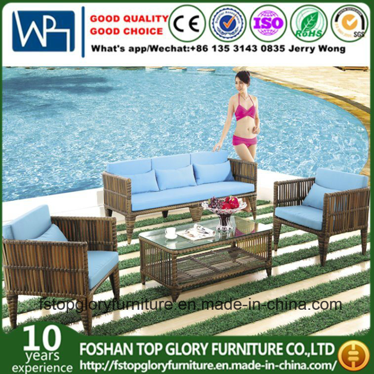 Modern Artificial Outdoor Garden Furniture Rattan Sofa (TG-017)