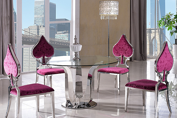 Table and Chair Furniture Dining Table Set Glass Dinner Table