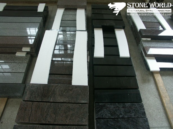 Granite Stone Monument / Tombstone with Custom Design - Tt08