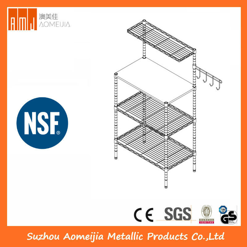 Heavy Duty Storage Metal Wire Shelving 072213