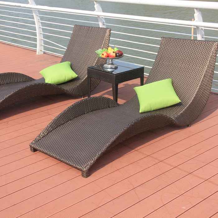 Outdoor Wood Furniture Lounge Bed Beach Chair T506