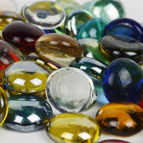 Mixed Color Decorative Glass Pebbles