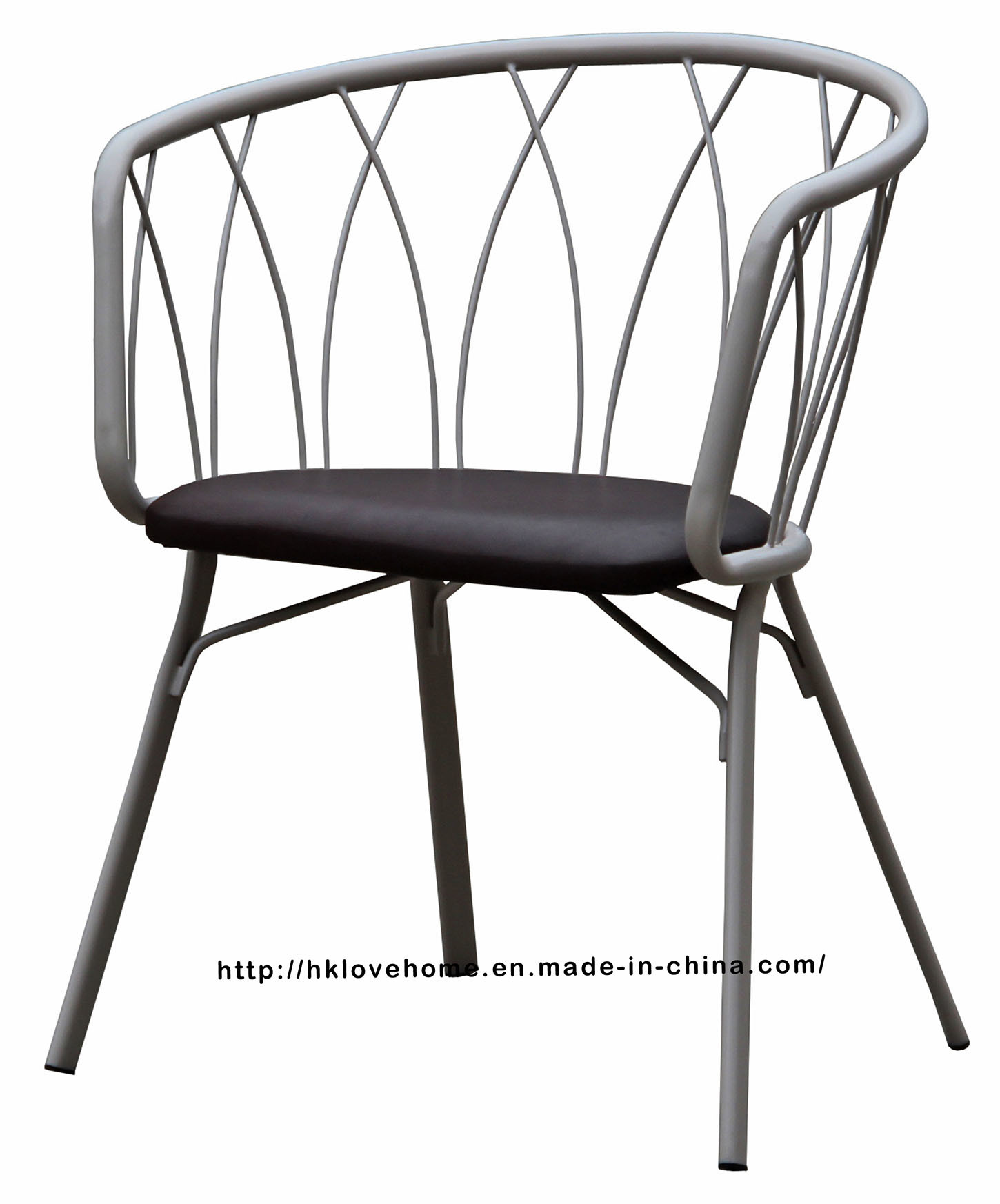 Modern Metal Dining Restaurant Wire Upholstered Chair