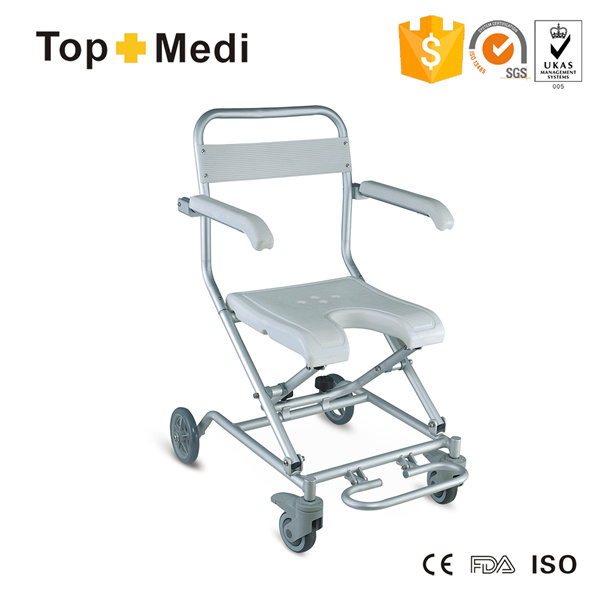 Topmedi Bathroom Shower Wheelchair U Shape Seat Folding Bath Bench