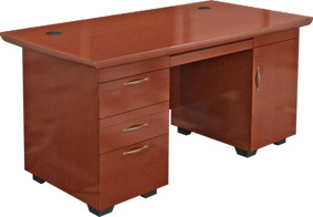 Classic Manager Table Office Furniture Executive Desk with Side Table for Boss