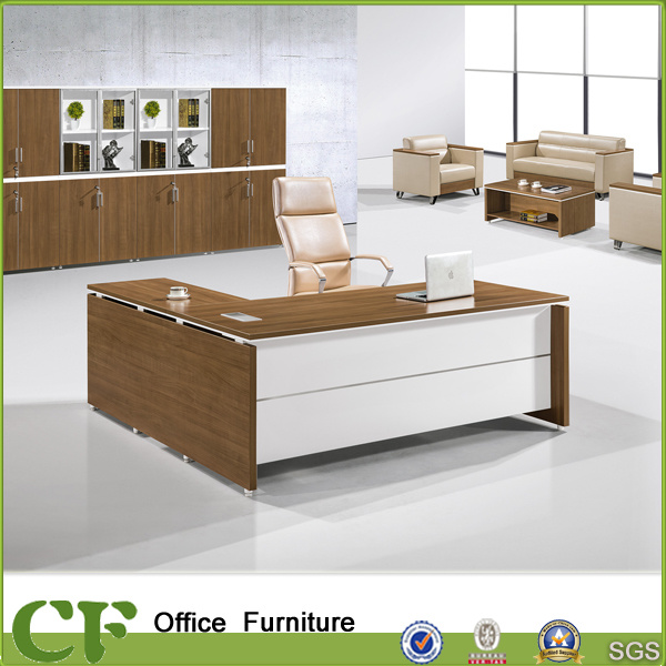 L Shape 1.8 Meter Melamine MFC Wooden Office Executive Desk