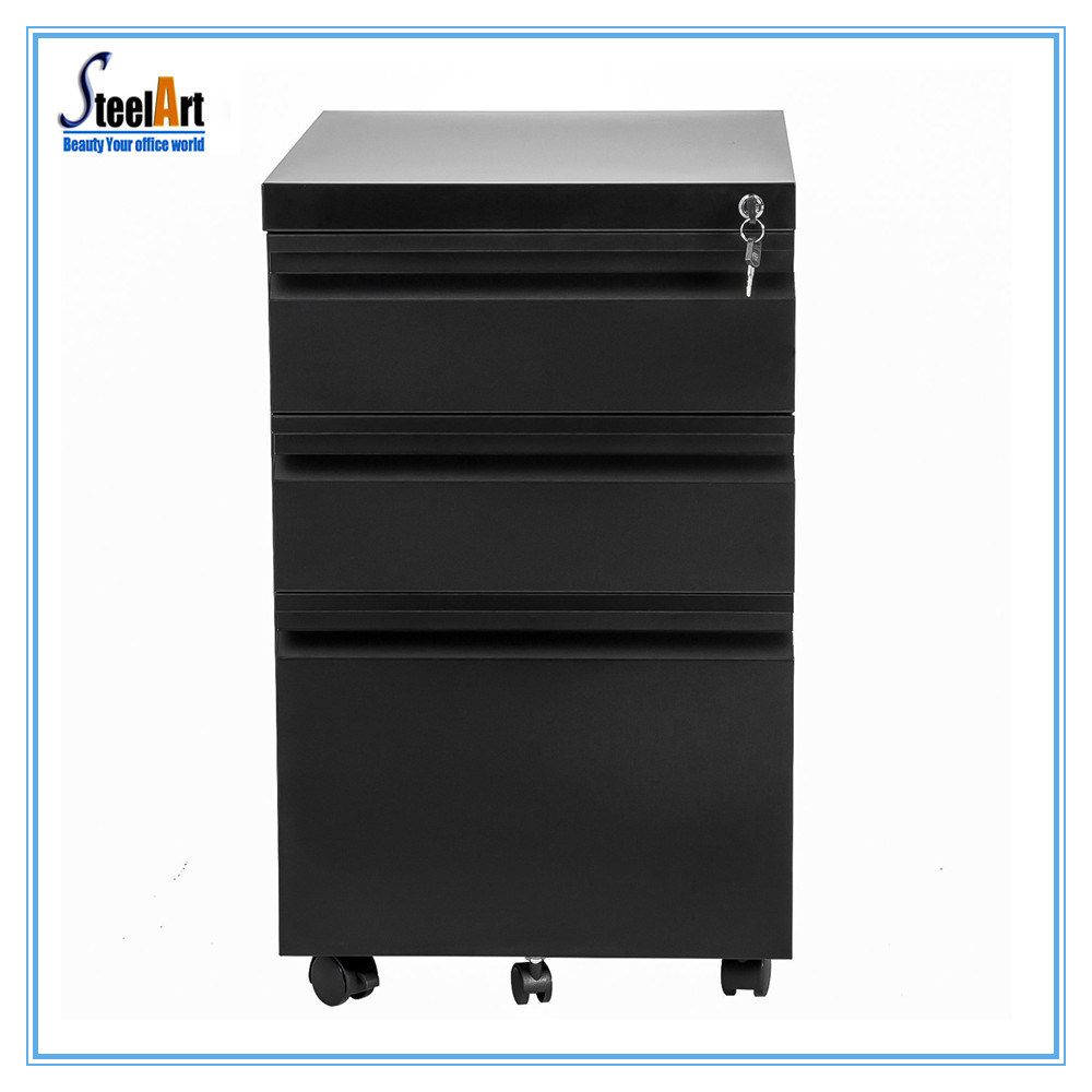 Under Desk Mobile 3 Drawer Steel Cabinet