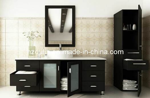 Expresso Single Sink Solid Wood Bathroom Vanity (BA-1122)