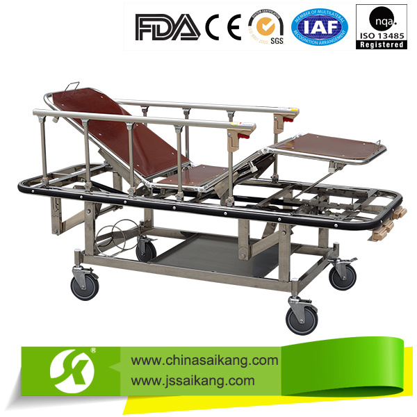 Hospital Furniture Simple Patient Trolley Used for Transport Patient