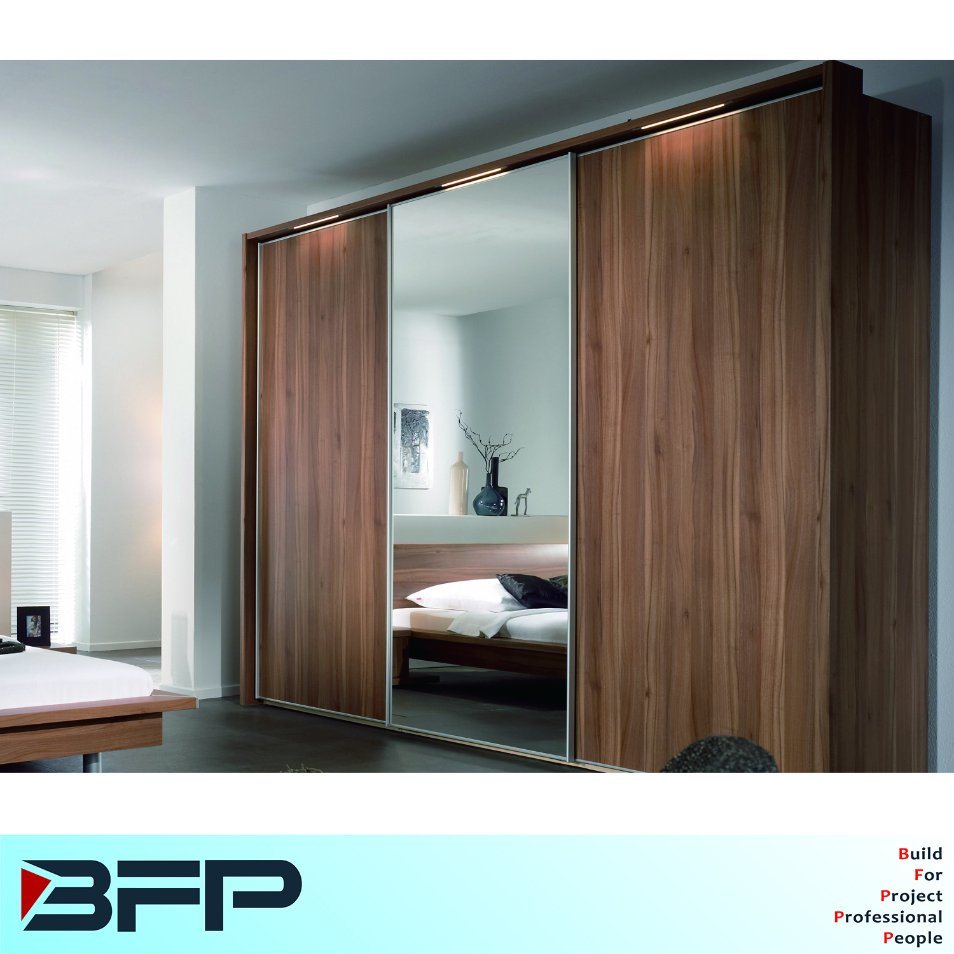 Wooden Furniture Wardrobe with Mirror