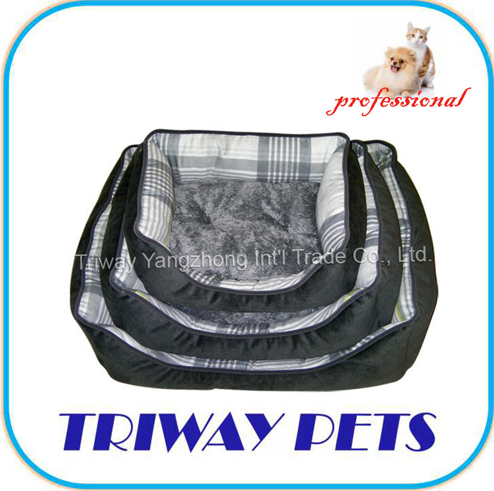 Suede and Cotton Dog Cat Pet Bed (WY101022A/C)