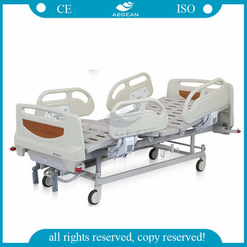 AG-Bys124 ISO Ce Steel Bedboard Hospital Manual Bed with Handrails