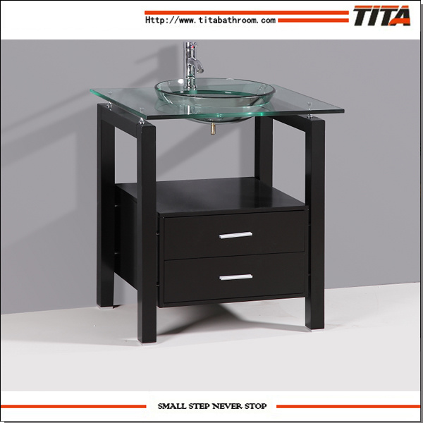 Glass Vanity/Bathroom Sink Countertop/Glass Basin Countertop (TB059)