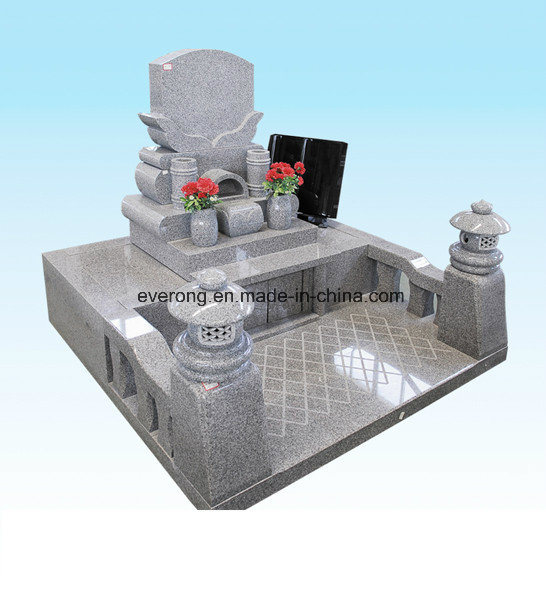 Hot sale big size Japan Grey&Black Granite headstones &monument