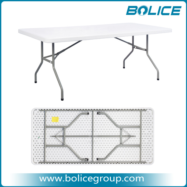 6.6FT Rectangle Plastic Table with 1PC Top