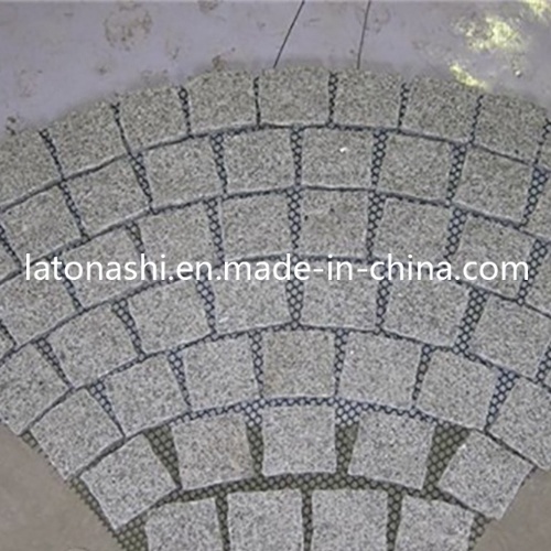 Natural Grey Cobblestone Paver, Granite Cube / Cubic Landscape Paving Stone