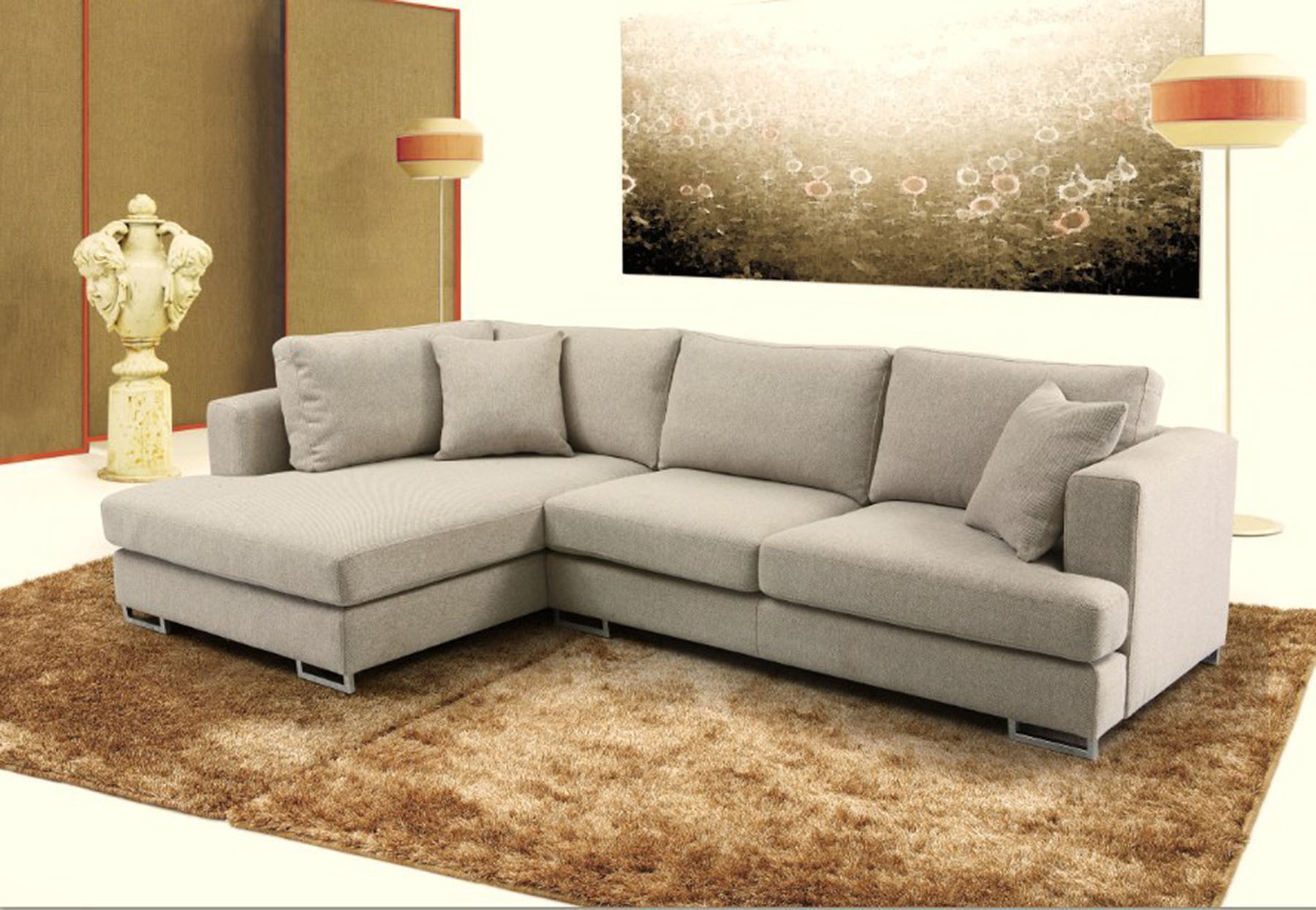 Fabric 1+2+3 Sectional Living Room Sofa