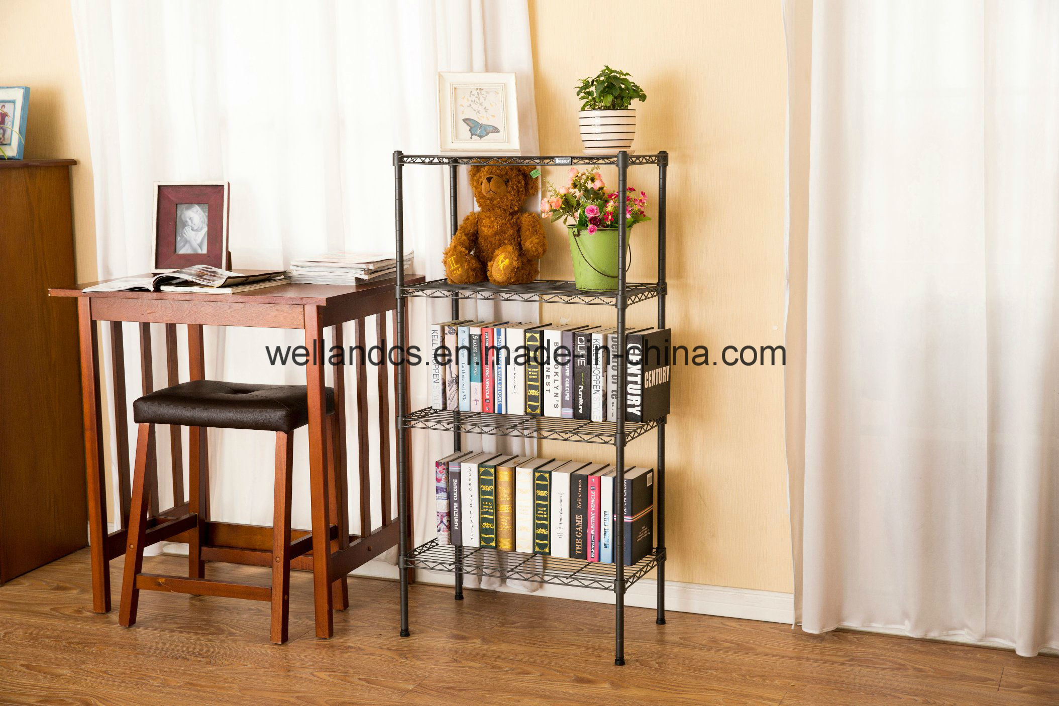 Home and Office Furniture Adjustable DIY Vintage Metal Book Rack