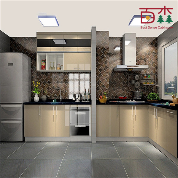 Hot Sales China Made Cheap Cost High Gloss Lacquer Small Kitchen Cabinets Design