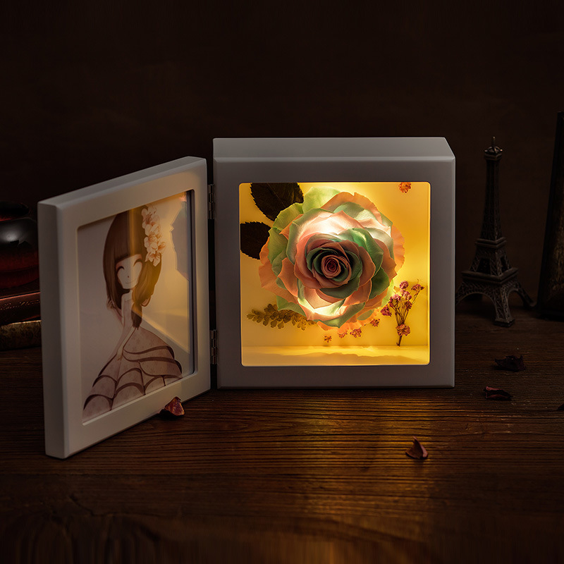 Promotion Preserved Flower Photo Frame for Decoration