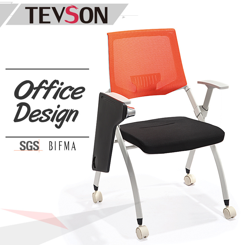 Fashion and Modern Office Training Folding Chair with Writing Tablet