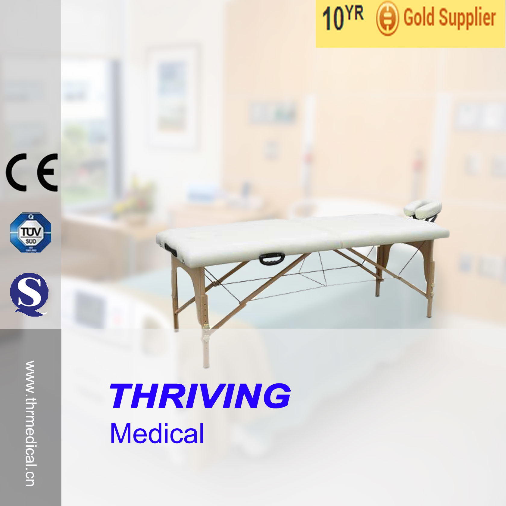 Portable Wooden Massage/Treatment Table (THR-PM01)