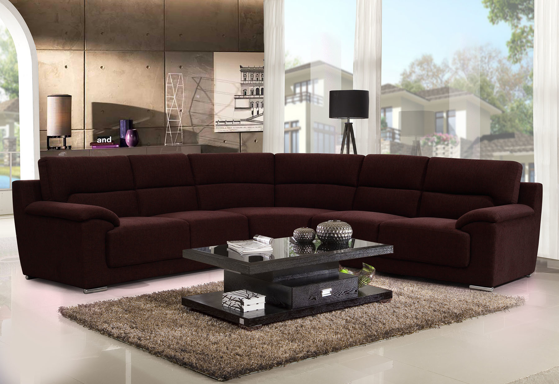 Home Furniture Sectional Modern Fabric Living Room Sofa